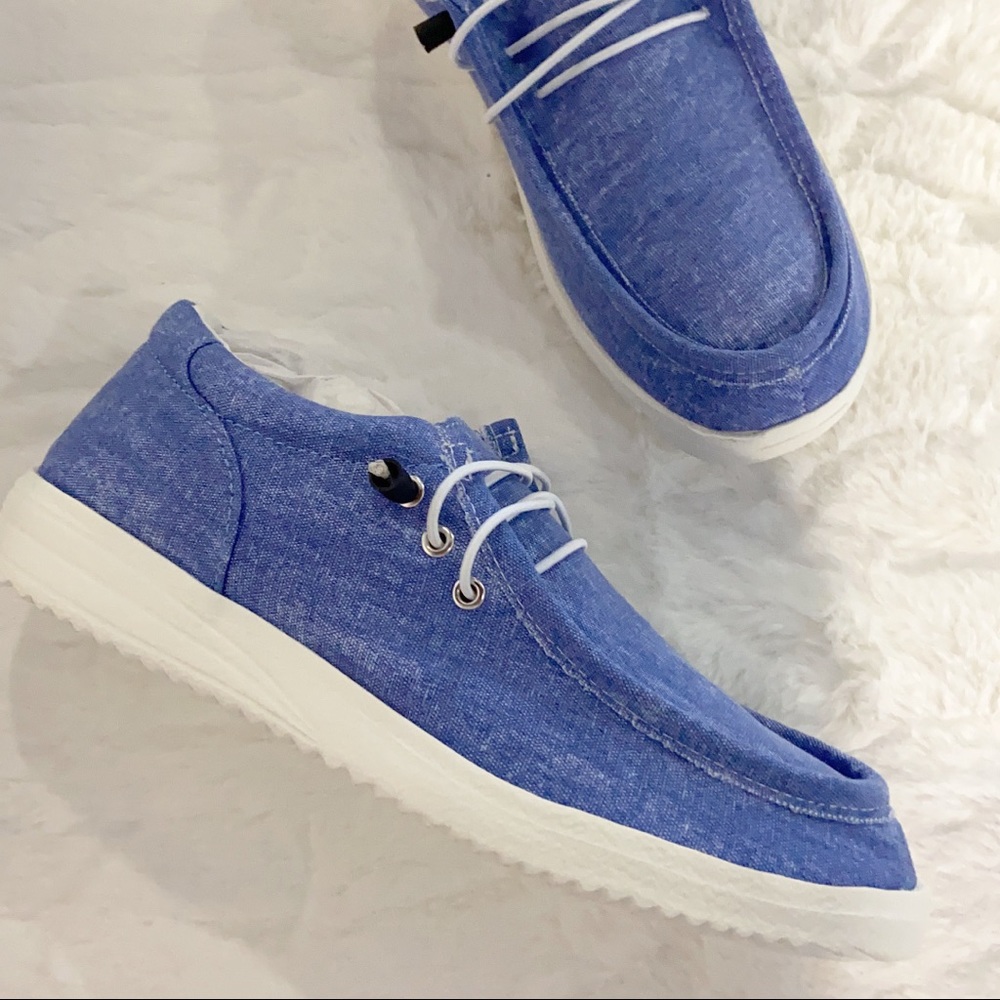 Outwoods Blue Denim Slip-On Sneakers Flats Loafers